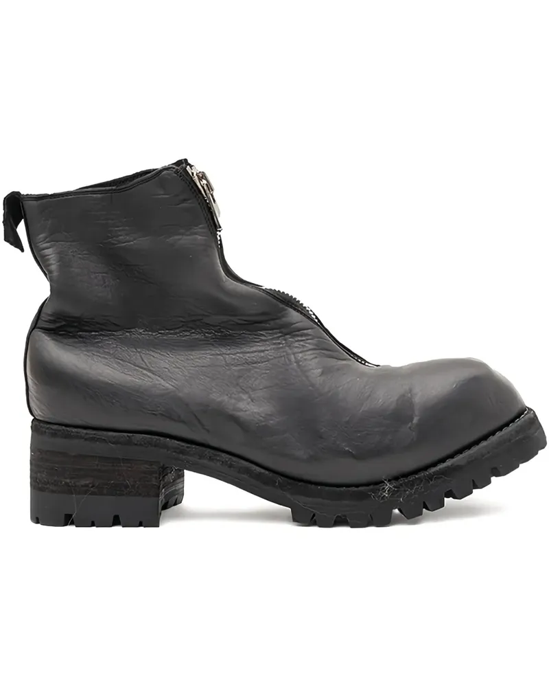 GUIDI Stiefel mit Reißverschluss - Schwarz Schwarz