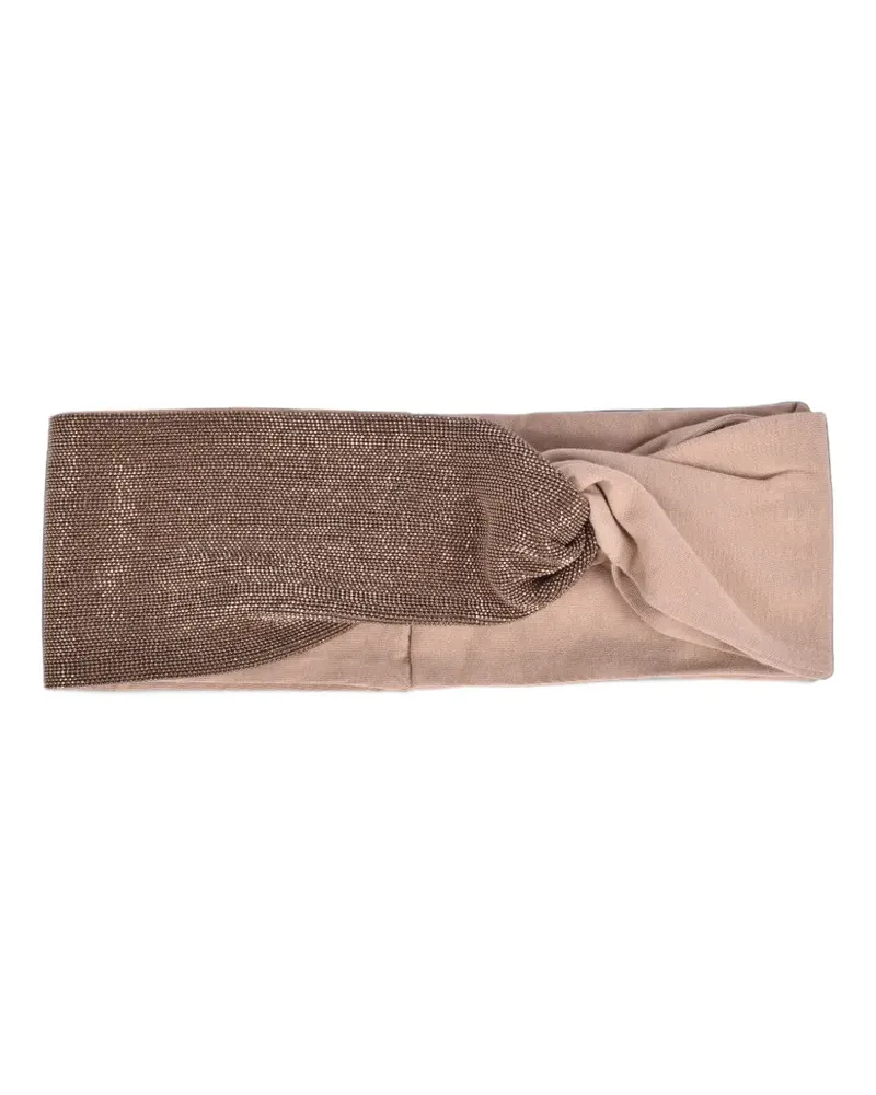 Brunello Cucinelli Haarband mit Knoten - Nude Nude
