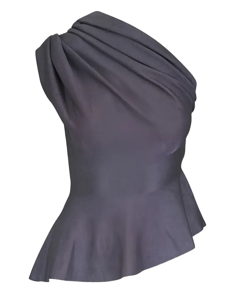 KHAITE Asymmetrisches Rüschenoberteil - Grau Grau