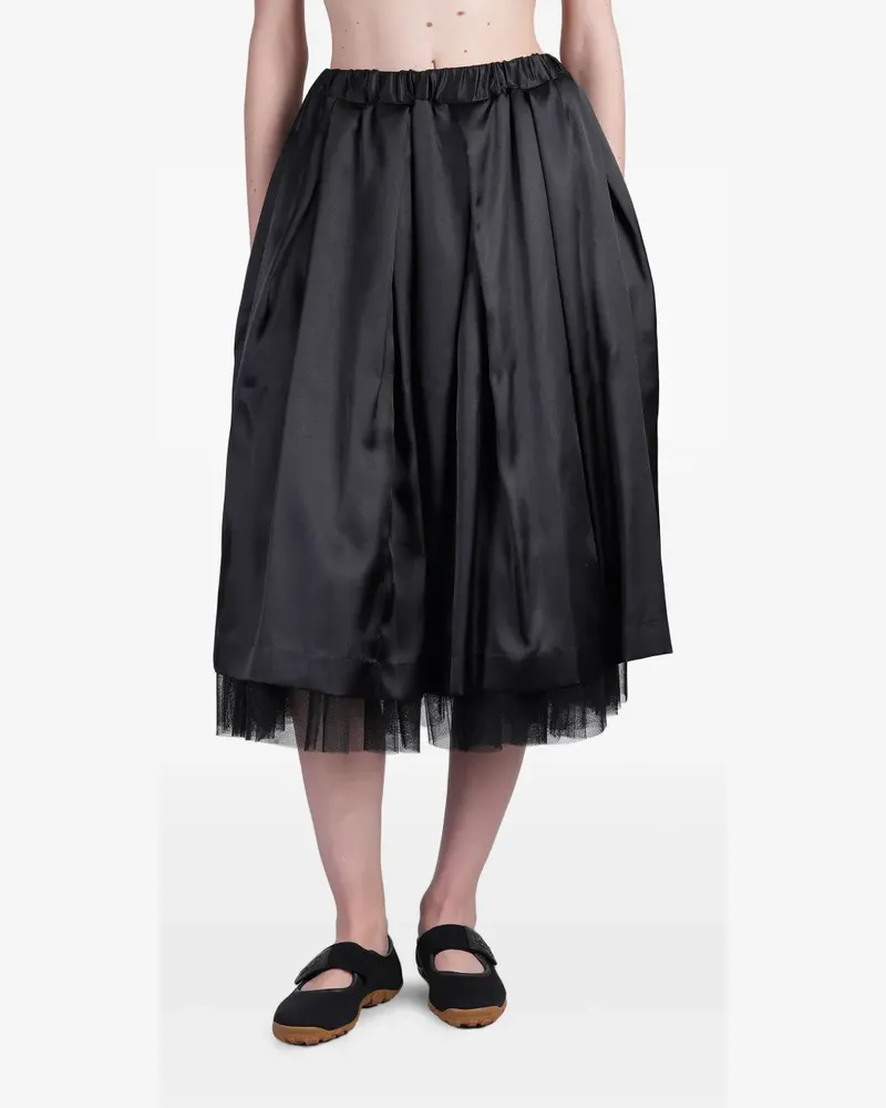 Comme des Garçons Tüllrock im Layering-Look - Schwarz Schwarz