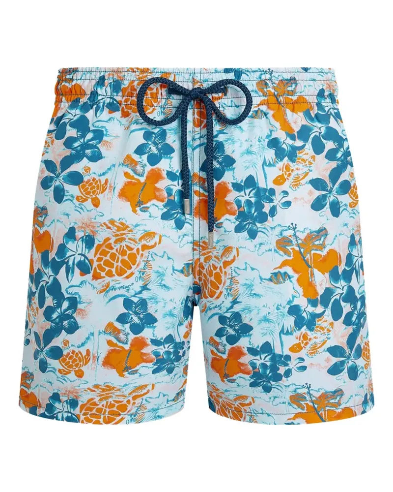 Vilebrequin Badeshorts mit Jungle Turtles-Print - Weiß Weiß