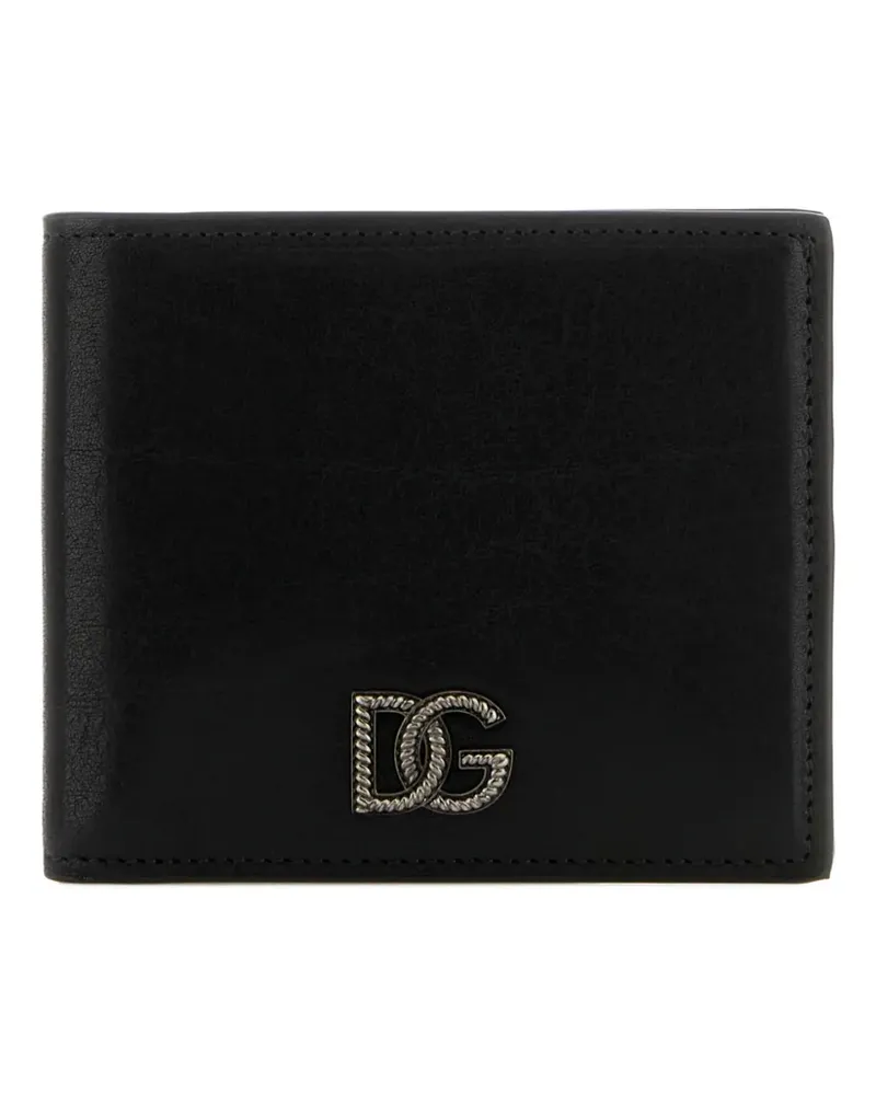Dolce & Gabbana logo leather wallet - Schwarz Schwarz