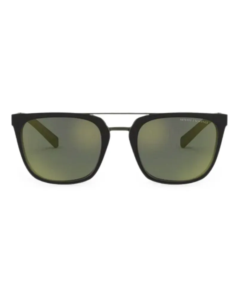 Armani Exchange square-frame double-bridge sunglasses - Schwarz Schwarz