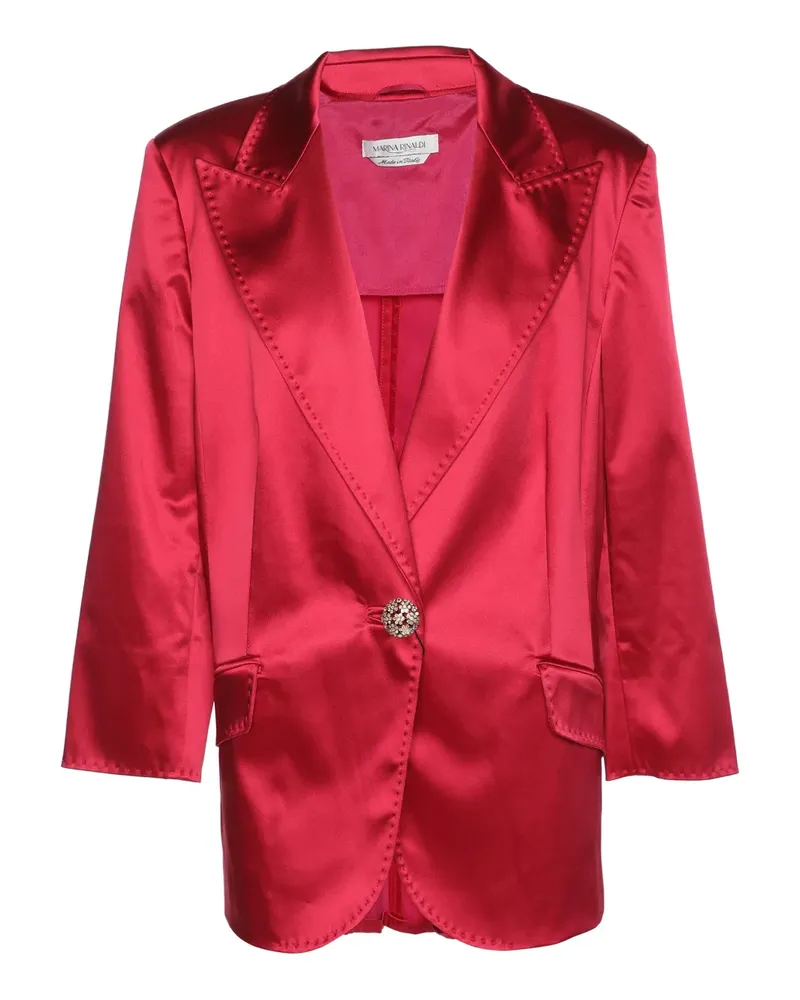 Marina Rinaldi single-breasted satin blazer - Rot Rot