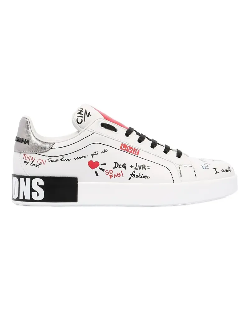 Dolce & Gabbana graphic details sneakers - Weiß Weiß