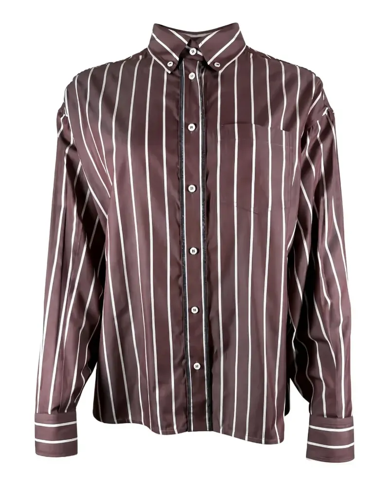 Brunello Cucinelli Gestreiftes Hemd - Rot Rot
