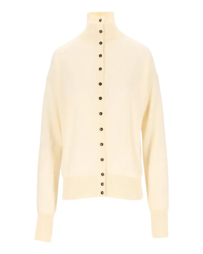 BARENA Zea Piuma Cardigan mit hohem Kragen - Weiß Weiß
