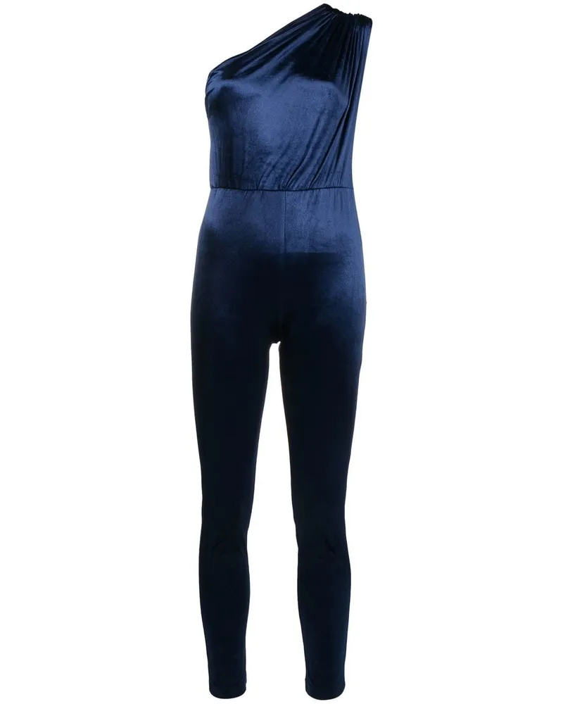 ATLEIN One-Shoulder-Jumpsuit Blau