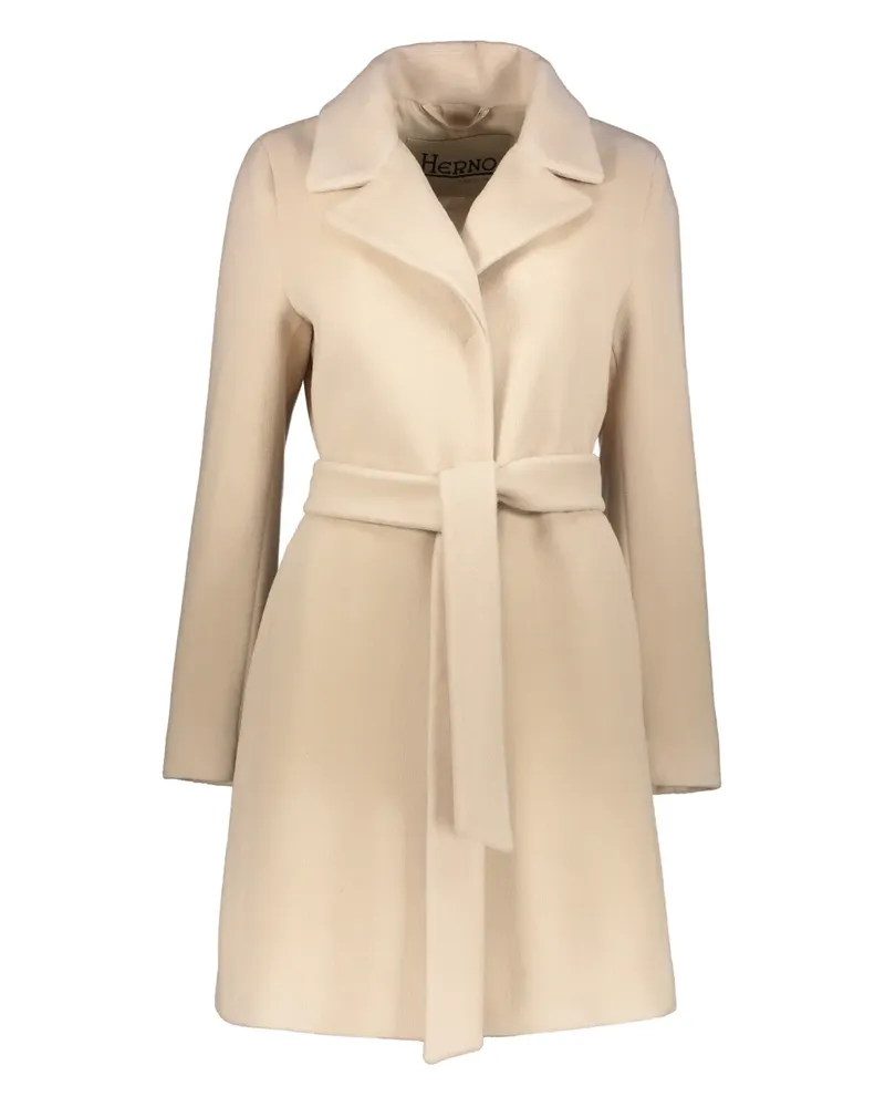 Herno long-sleeves belted coat - Nude Nude