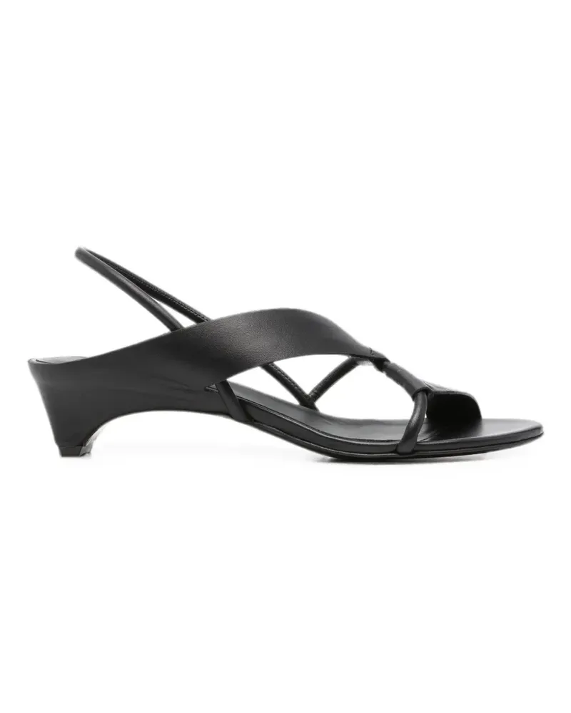 Roberto del Carlo leather slingback sandals - Schwarz Schwarz