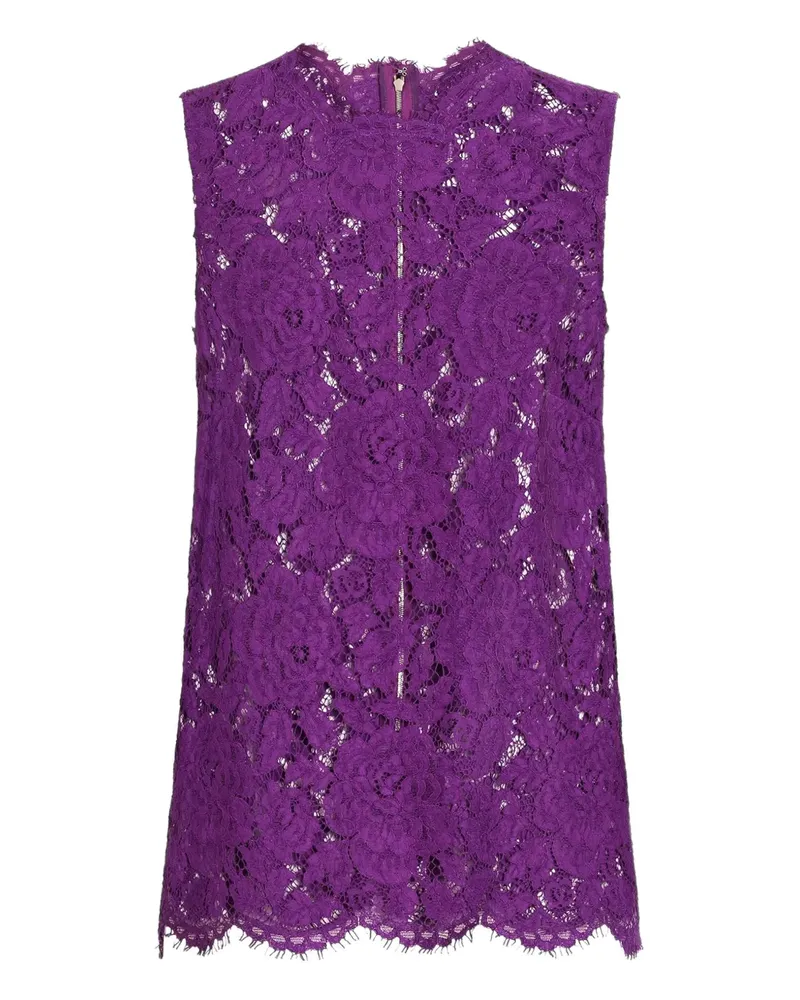 Dolce & Gabbana Oberteil mit Spitze - Violett Violett