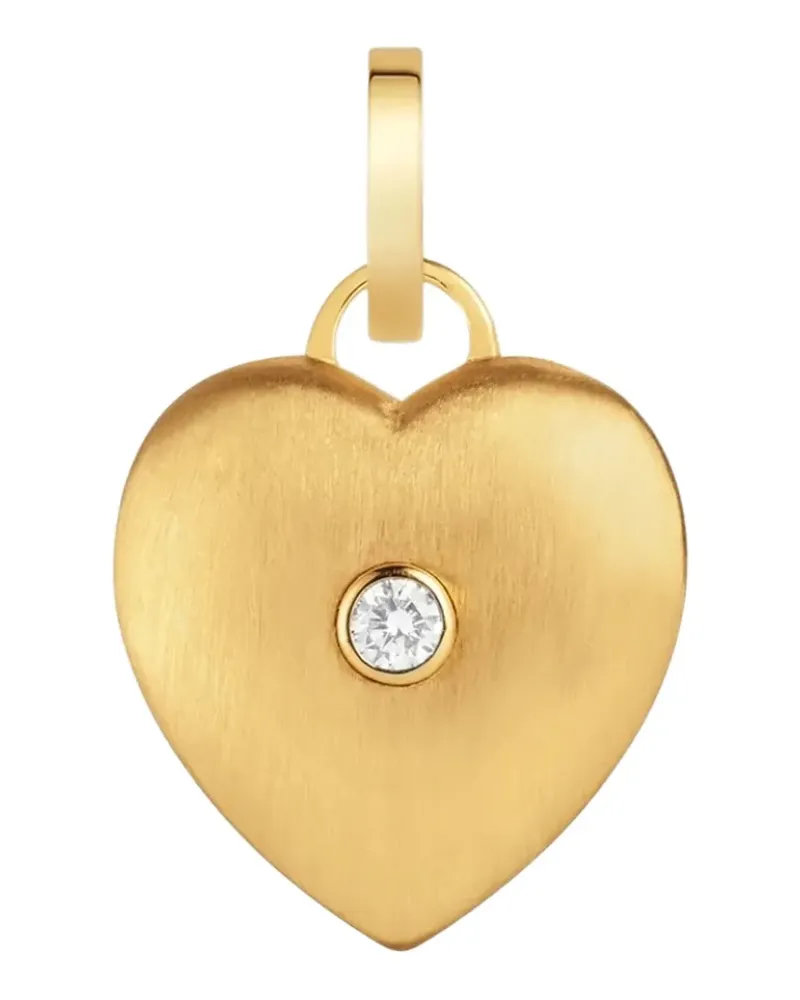 Marie Lichtenberg diamond heart-pendant necklace - Gold Gold