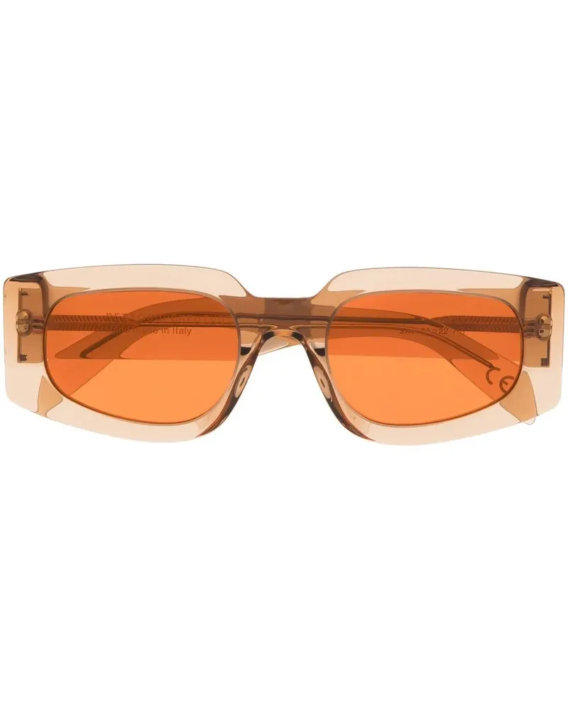 RETROSUPERFUTURE Sonnenbrille mit eckigem Gestell - Braun Braun