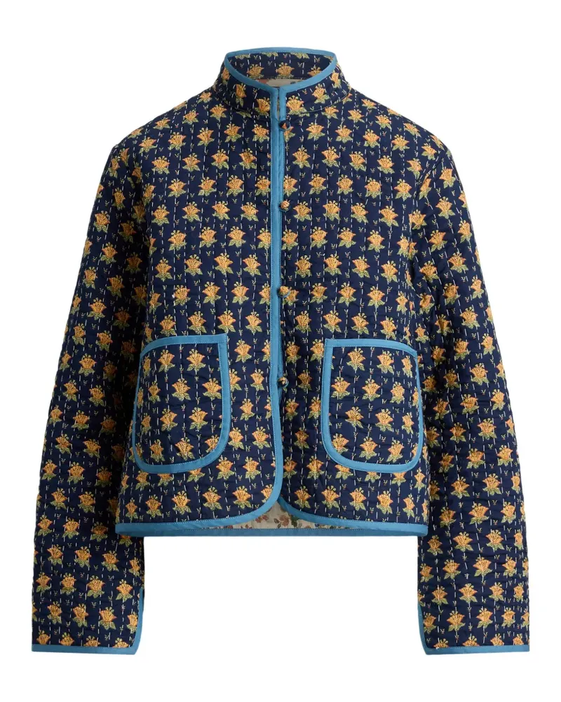 Ralph Lauren Gesteppte Ari Jacke mit Blumen-Print - Blau Blau