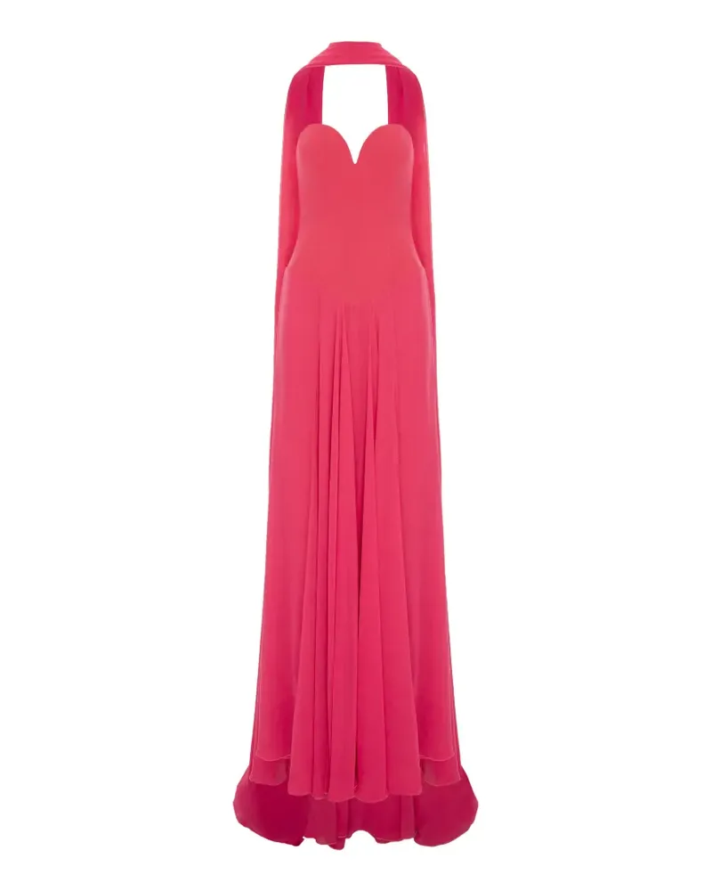 V:PM ATELIER Maddie sweetheart-neck maxi dress - Rosa Rosa
