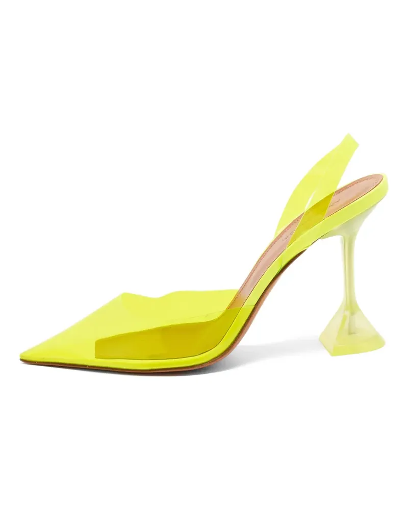 Amina Muaddi Holli Glass Slingback-Pumps - Gelb Gelb