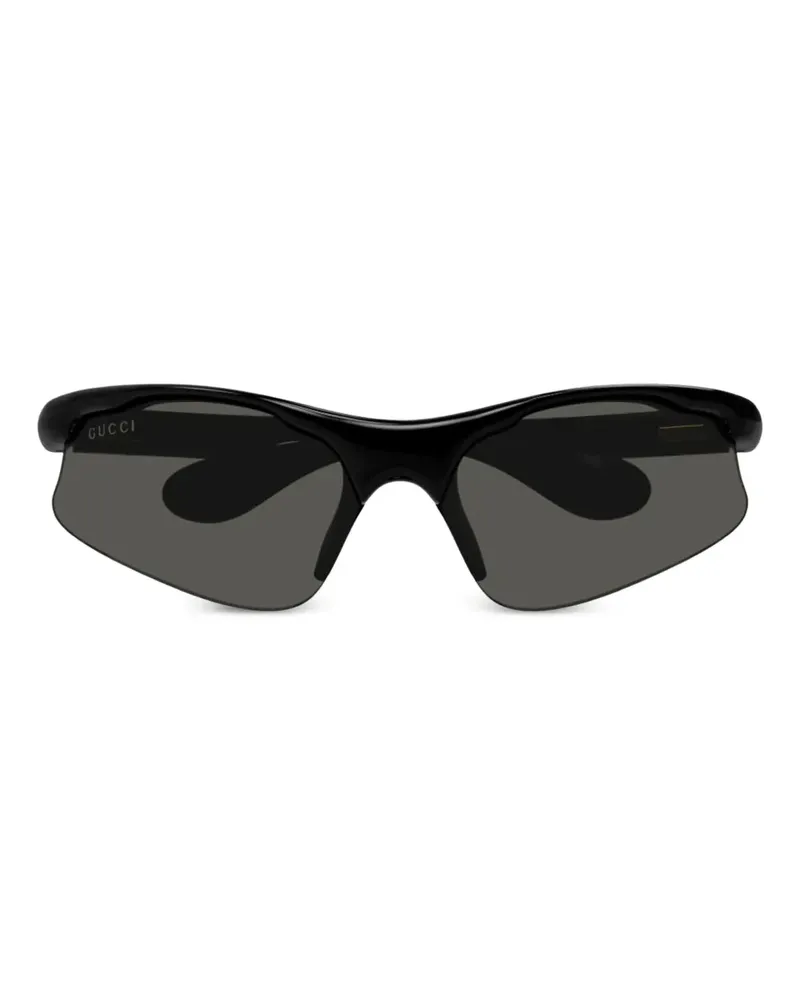 Gucci Sonnenbrille in Maskenform - Schwarz Schwarz