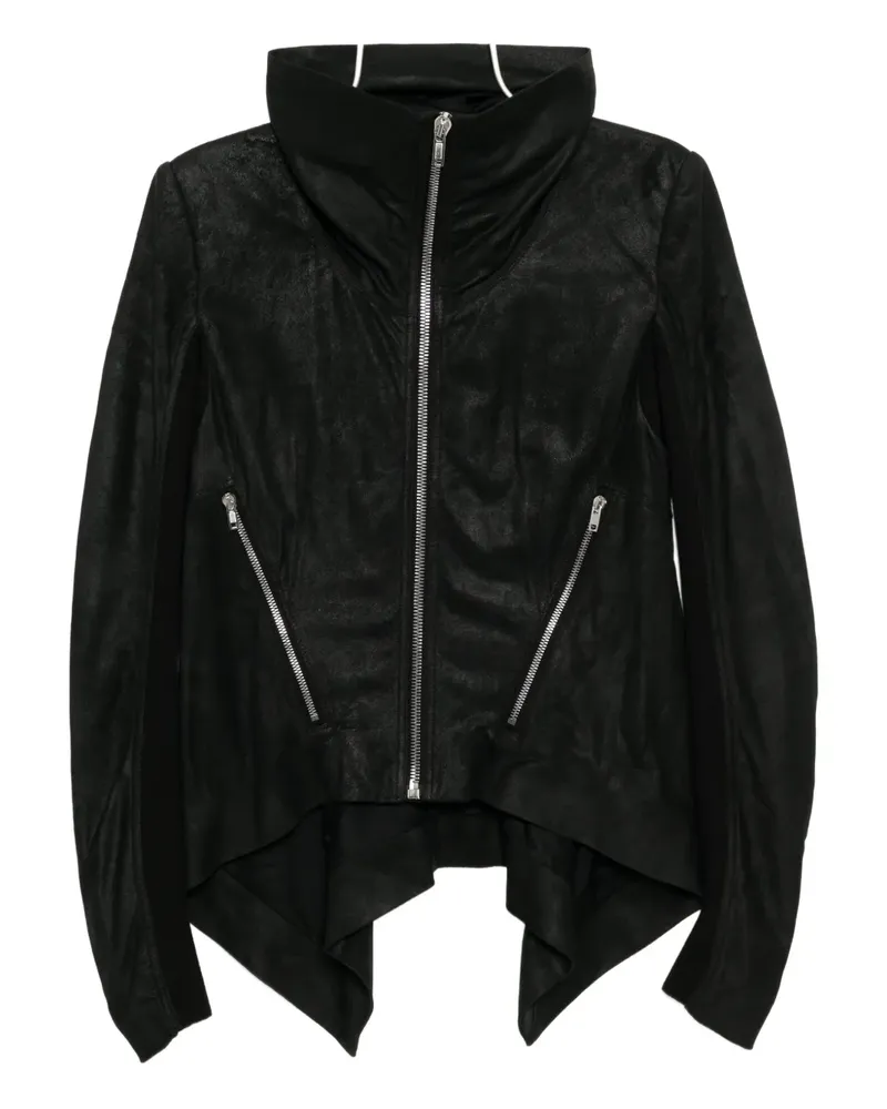 Rick Owens Concordians zipfront naska biker jacket - Schwarz Schwarz
