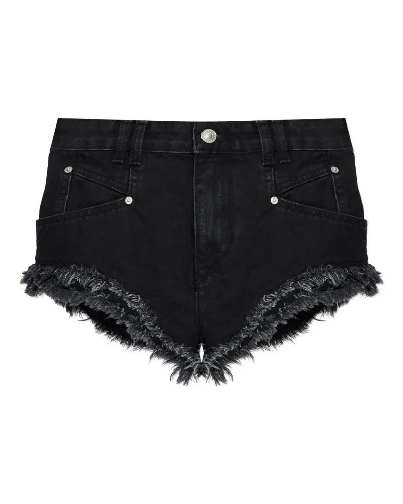 Isabel Marant Eneidala Shorts mit Fransen - Schwarz Schwarz