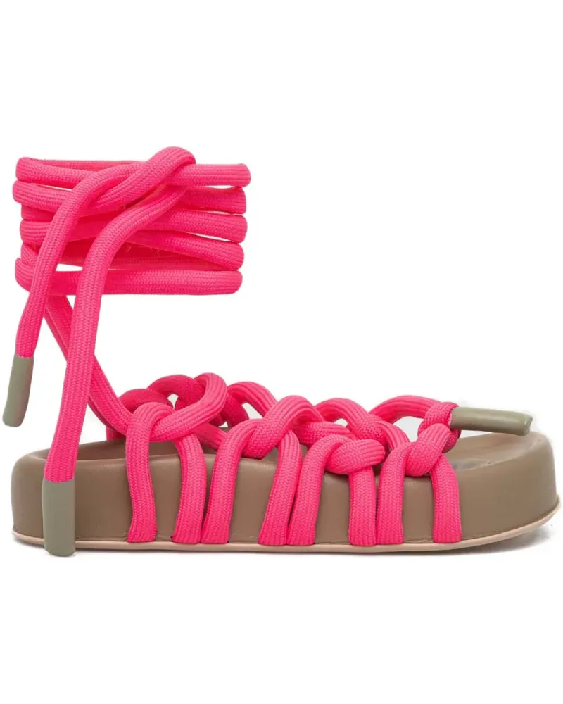 Attilio Giusti Leombruni rope-lace flat sandals - Rosa Rosa