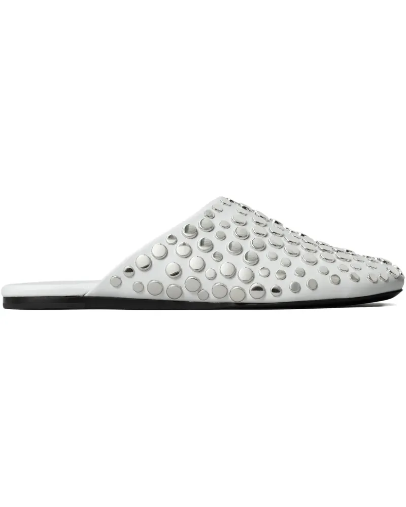 Tory Burch Mules mit Nieten - Silber Silber