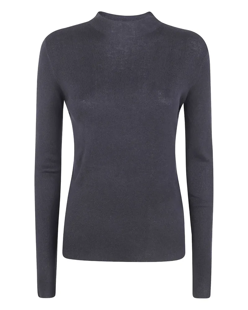 Seventy Gerippter Rollkragenpullover - Schwarz Schwarz