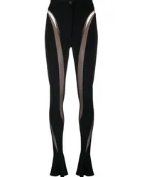 Thierry Mugler Skinny-Hose mit Einsätzen Schwarz