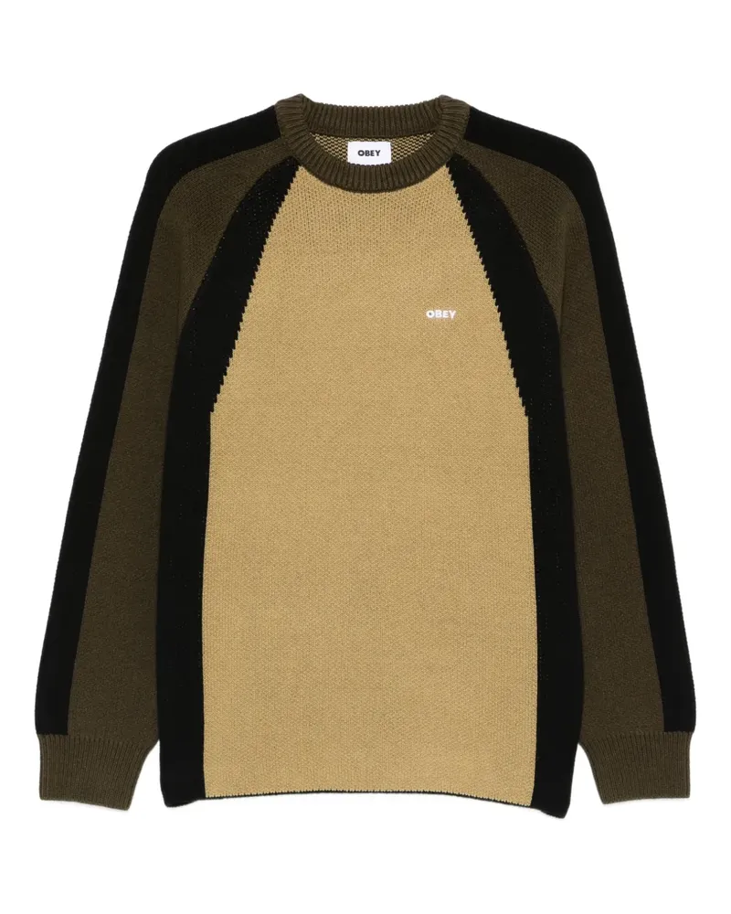 Obey raglan colour-block sweater - Nude Nude