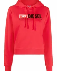 Diesel Hoodie mit Logo-Stickerei Rot