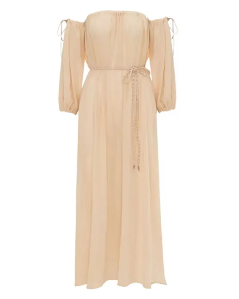 Caravana Schulterfreies Kikab Midikleid - Nude Nude