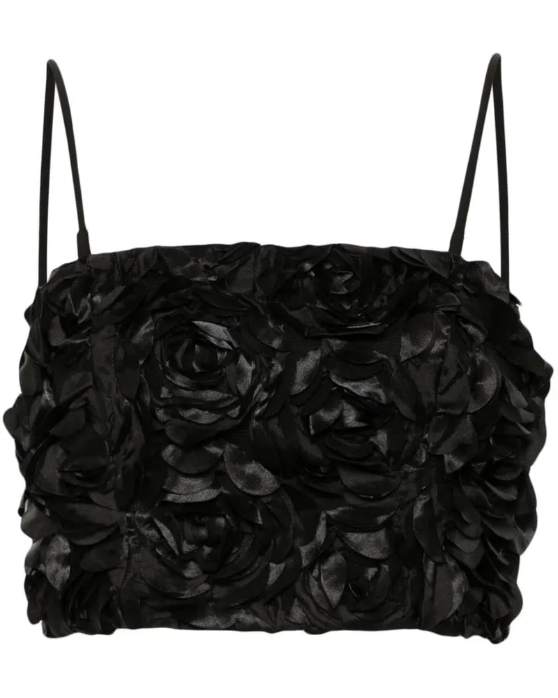 ROTATE Birger Christensen Cropped-Top - Schwarz Schwarz