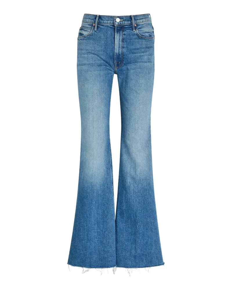 Mother Ausgefranste Schlagjeans - Blau Blau