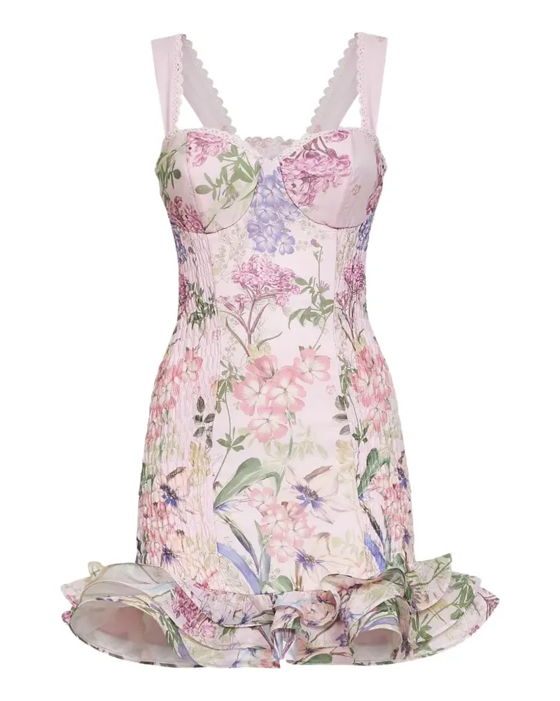 Charo Ruiz Sunil floral-print mini dress - Rosa Rosa