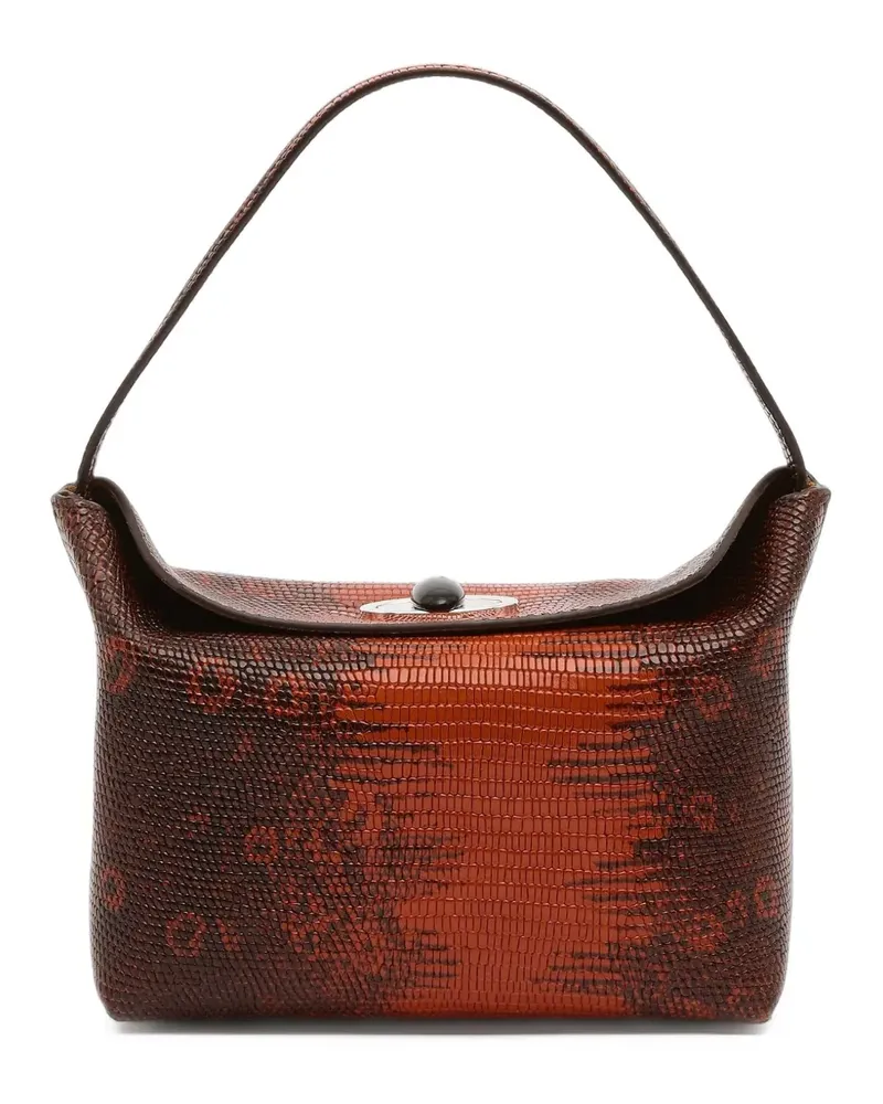 Christopher Esber Mini Tote Bag mit Eidechsenprägung - Braun Braun