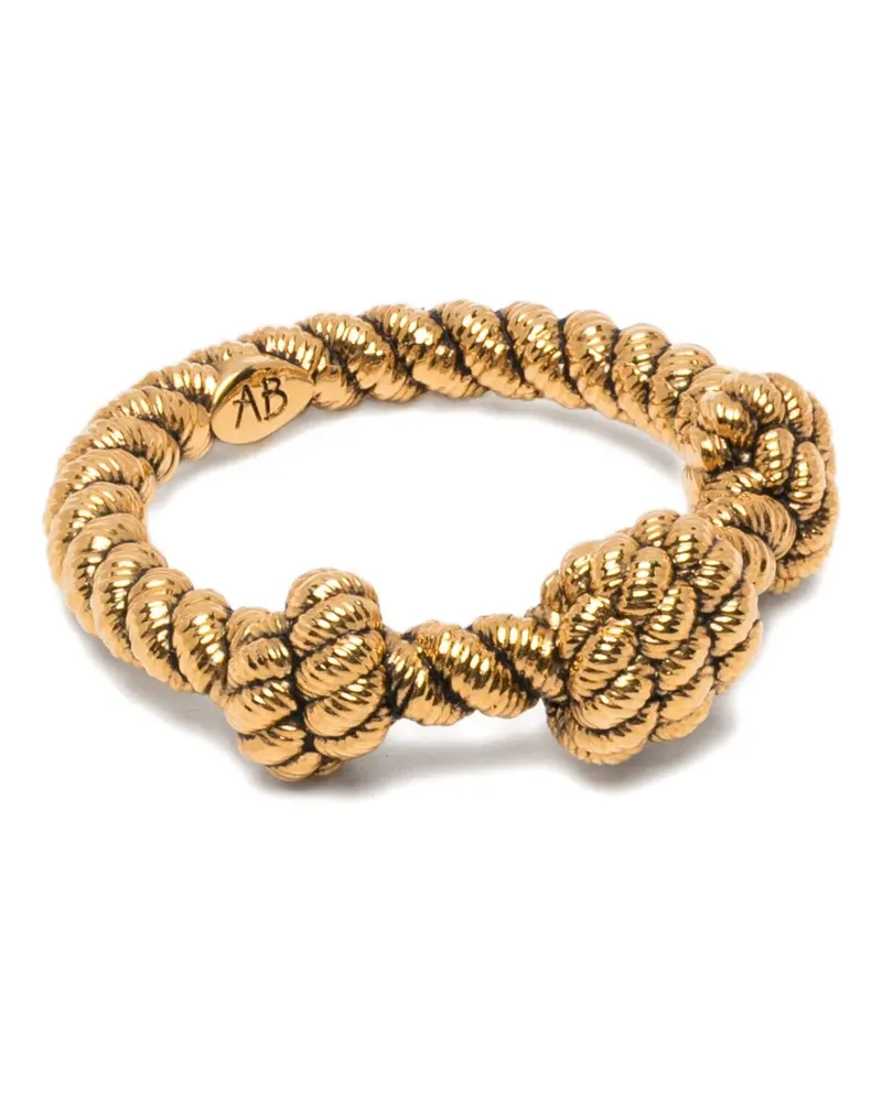 Aurélie Bidermann knot-detail ring - Gold Gold