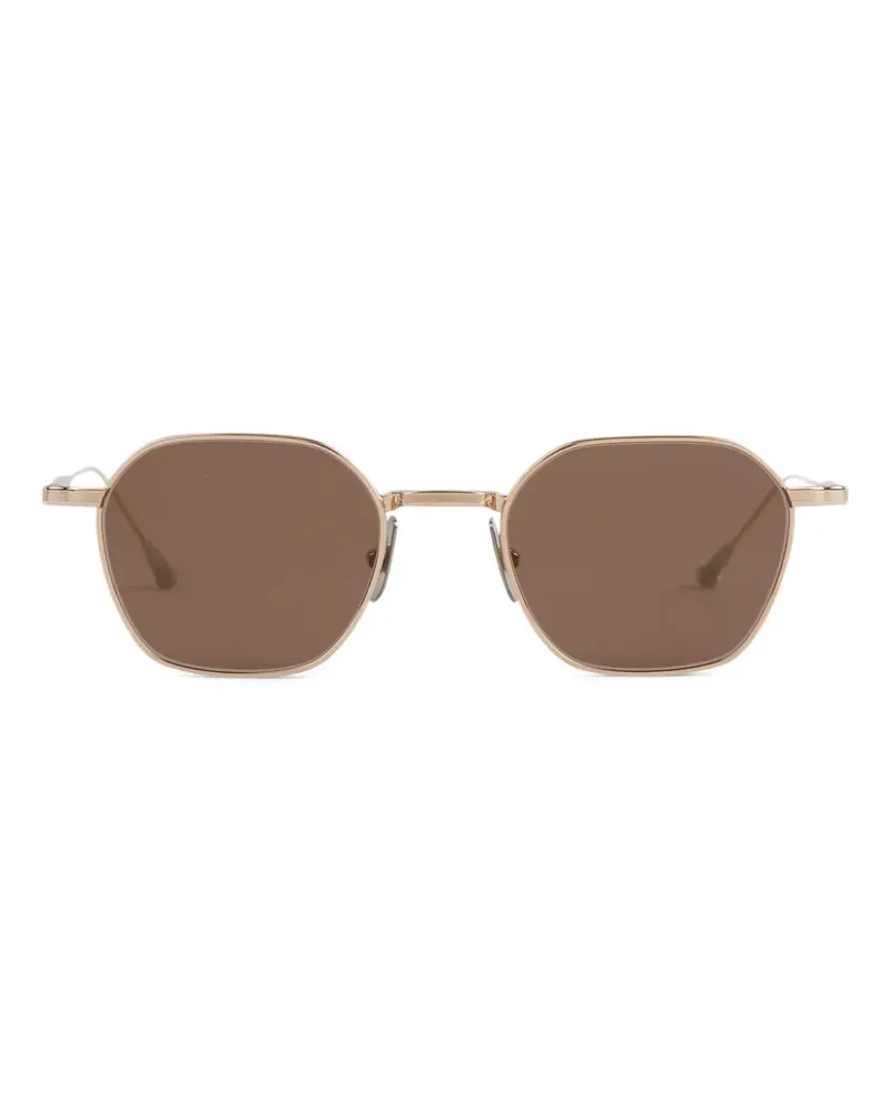 Lunetterie Générale Sonnenbrille mit geometrischem Gestell - Gold Gold