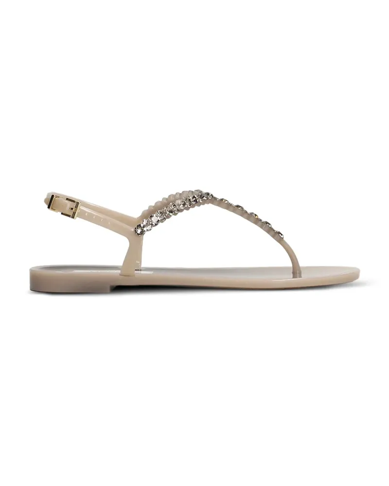 Menghi Bianca crystal-embellished slingback sandals - Nude Nude