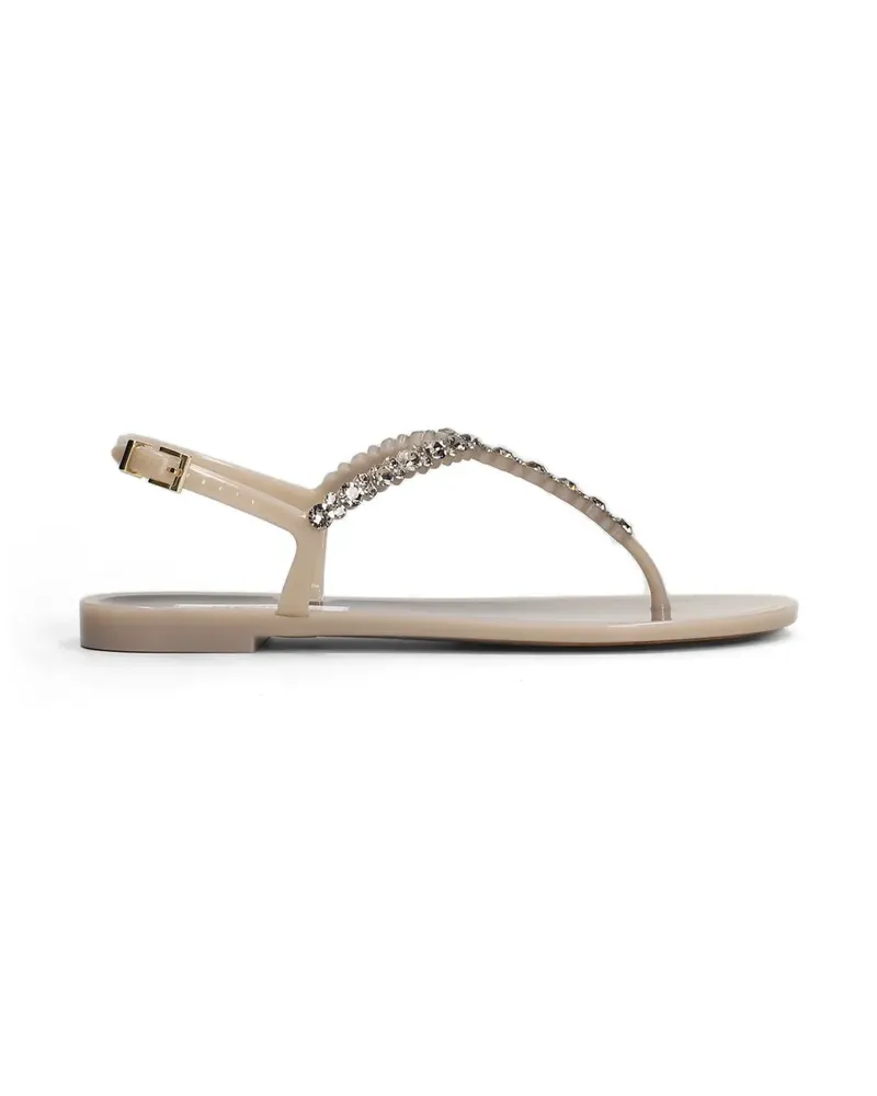 Menghi Bianca crystal-embellished slingback sandals - Nude Nude