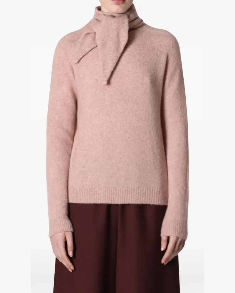 Roberto Collina Feinstrickpullover mit integriertem Schal - Rosa Rosa