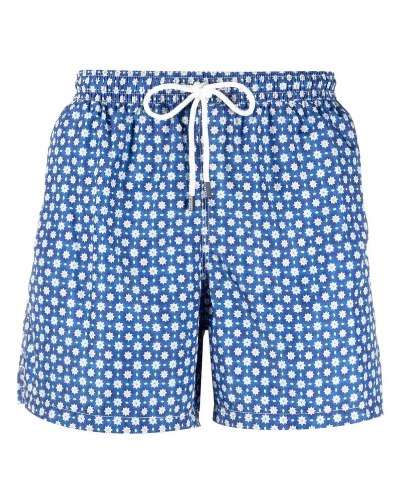Fedeli Madeira Badeshorts mit Print - Blau Blau