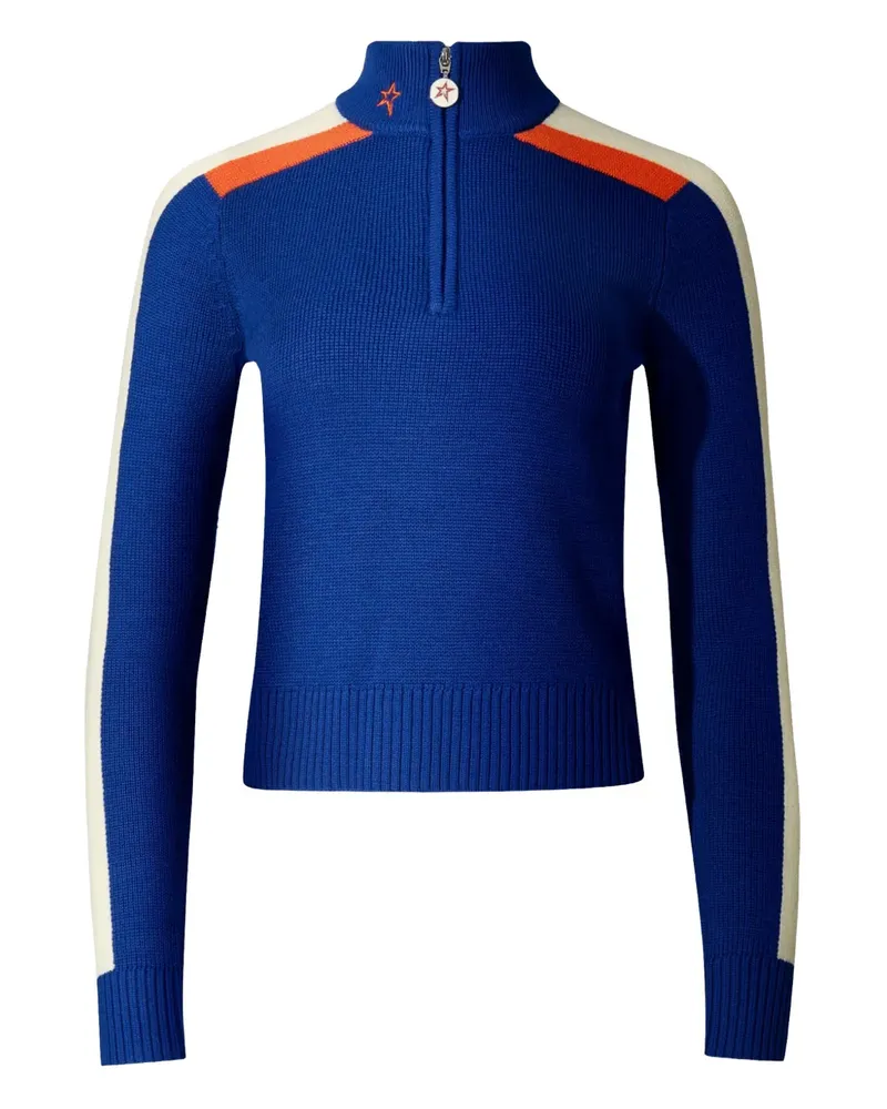 Perfect Moment Pullover mit Streifendetail - Blau Blau