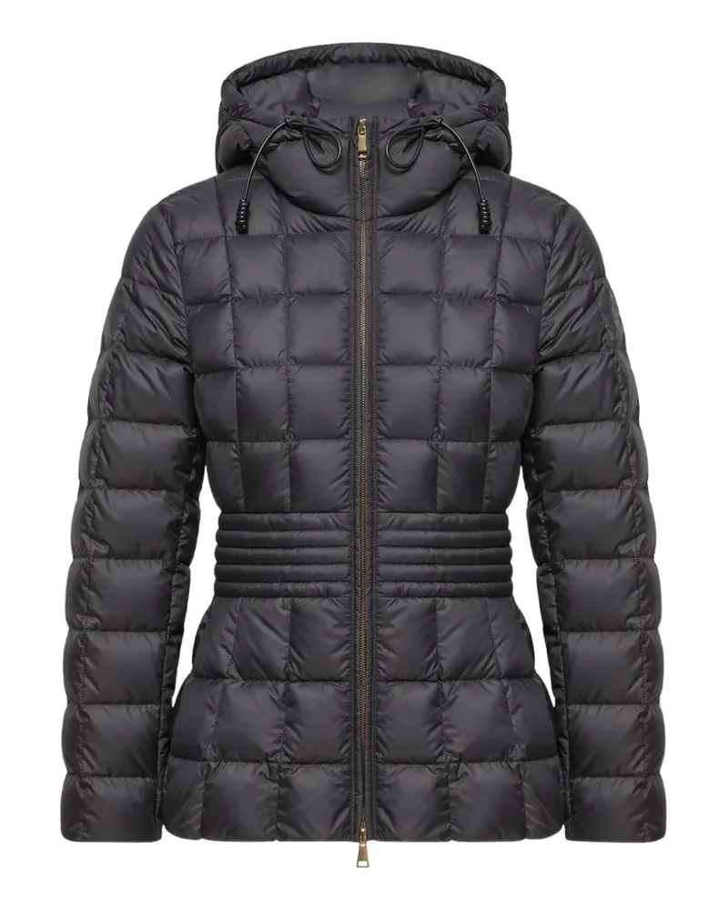 Moncler Engoulevent Kapuzenjacke mit eckiger Steppung - Schwarz Schwarz