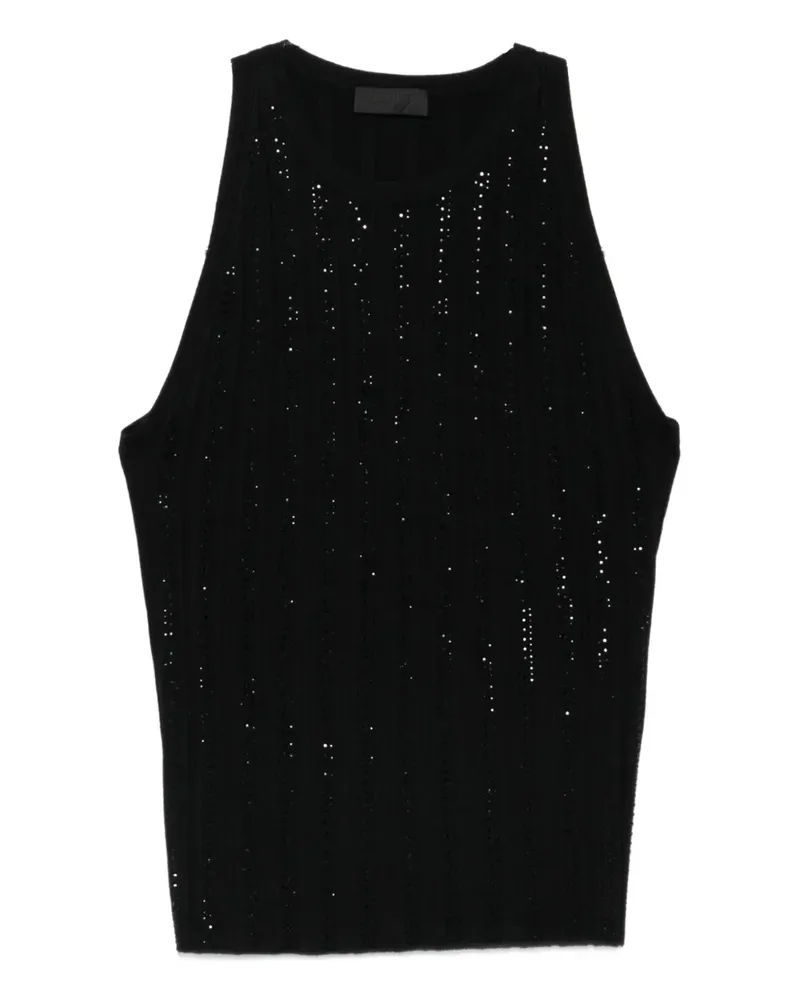 Liu Jo Verziertes Cropped-Top - Schwarz Schwarz