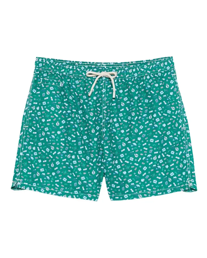 MC2 Saint Barth Badeshorts mit Print - Grün Grün