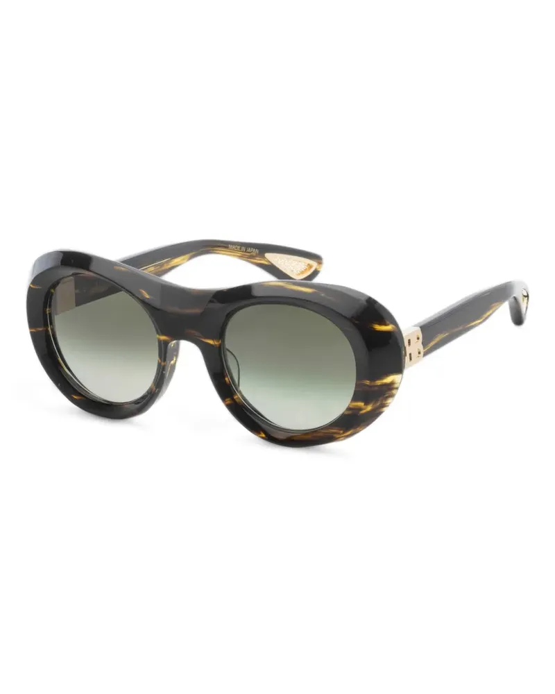 Bugatti Runde Sonnenbrille in Schildpattoptik - Braun Braun