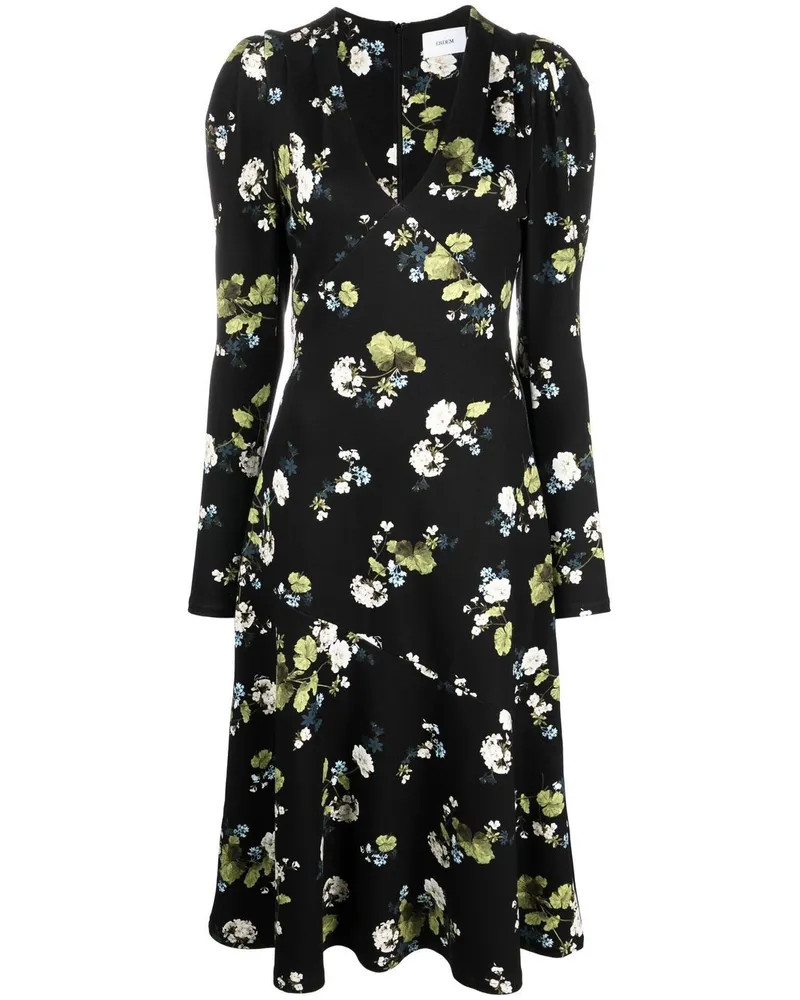 Erdem Kleid mit Print - Schwarz Schwarz