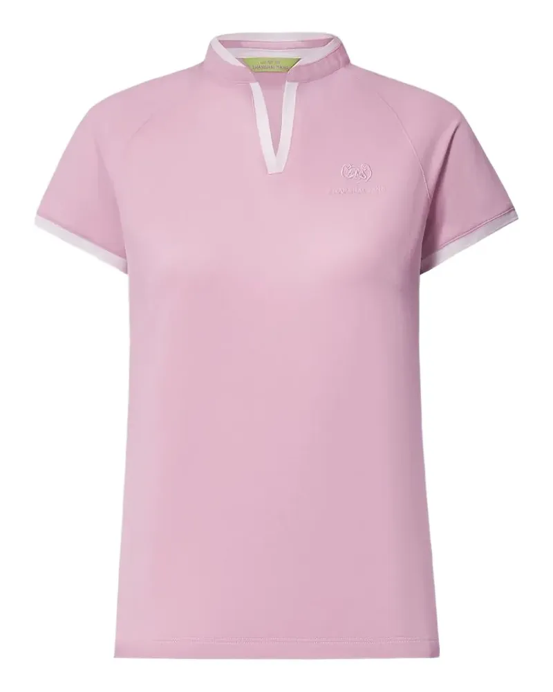 Shanghai Tang Tang Playmaker T-Shirt mit Stehkragen - Rosa Rosa