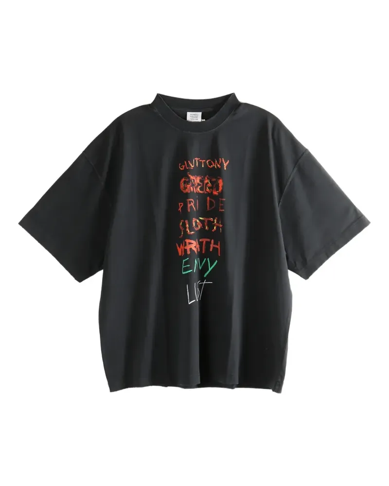 VETEMENTS print T-shirt - Schwarz Schwarz