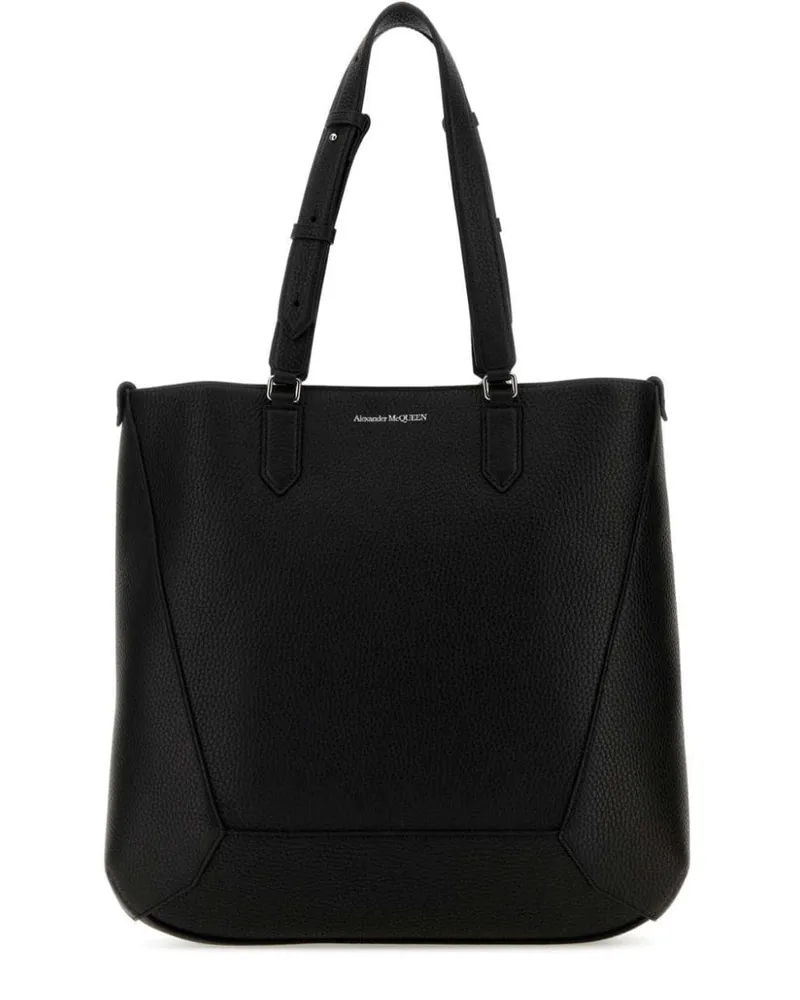 Alexander McQueen Mittelgroße Edge Tote Bag - Schwarz Schwarz