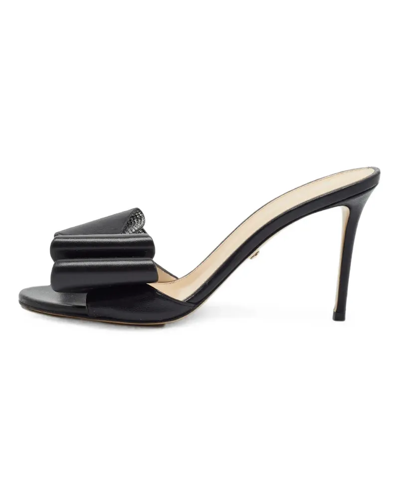 Mach & Mach Le Cadeau Sandalen mit Schleife - Schwarz Schwarz
